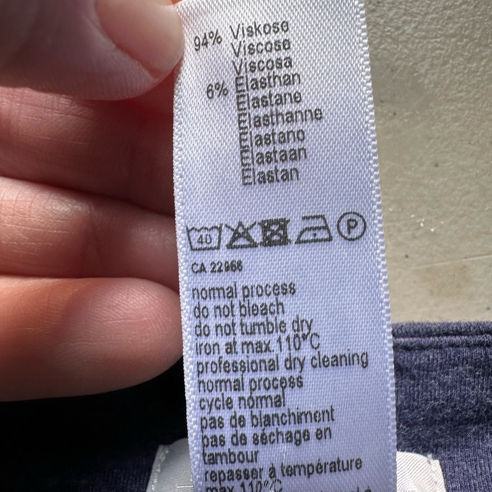 Hanro Long Sleeve Shirt Size XS Heather Blue V-Neck SOFT Lounge Wear Pajama Top - Picture 9 of 9